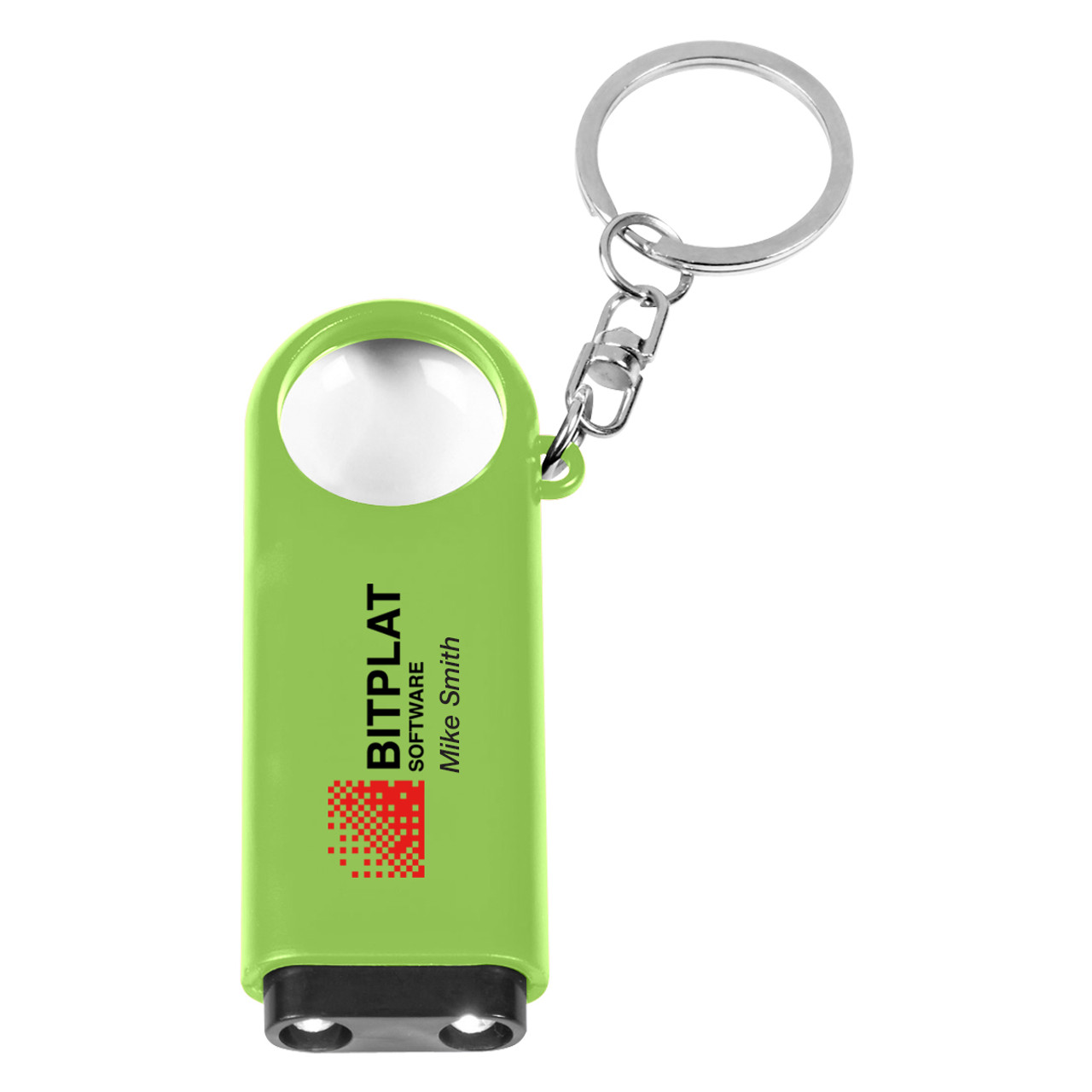 Custom Magnifier And LED Light Key Chain 1652