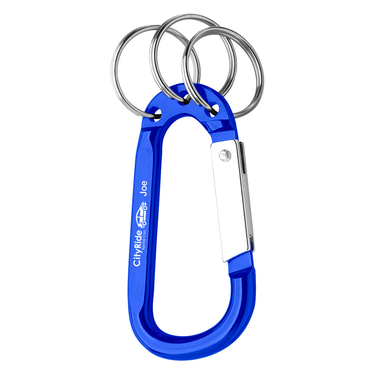 Custom 8mm Carabiner With Triple Split Ring 2090