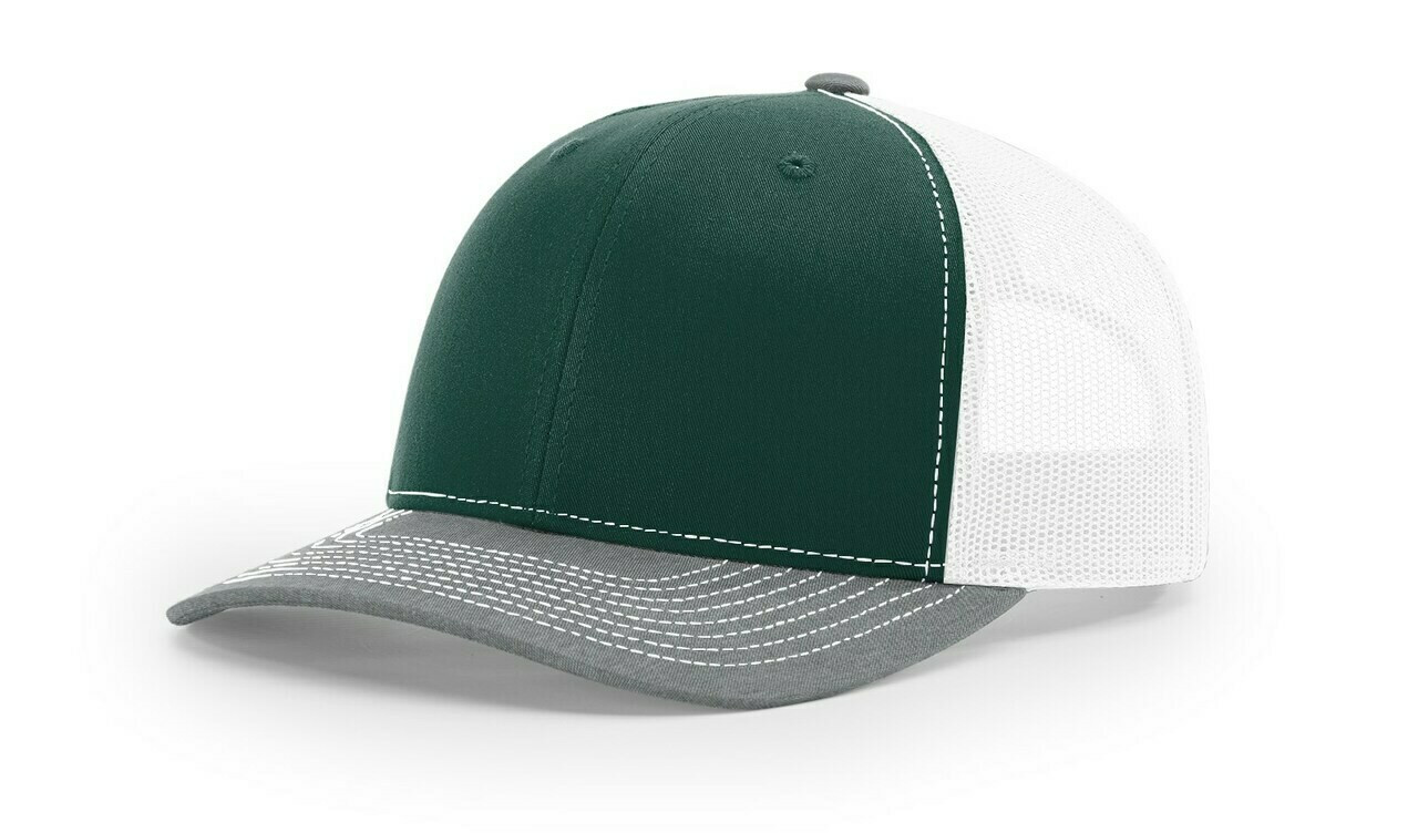 Dark Green/White/Heather Grey