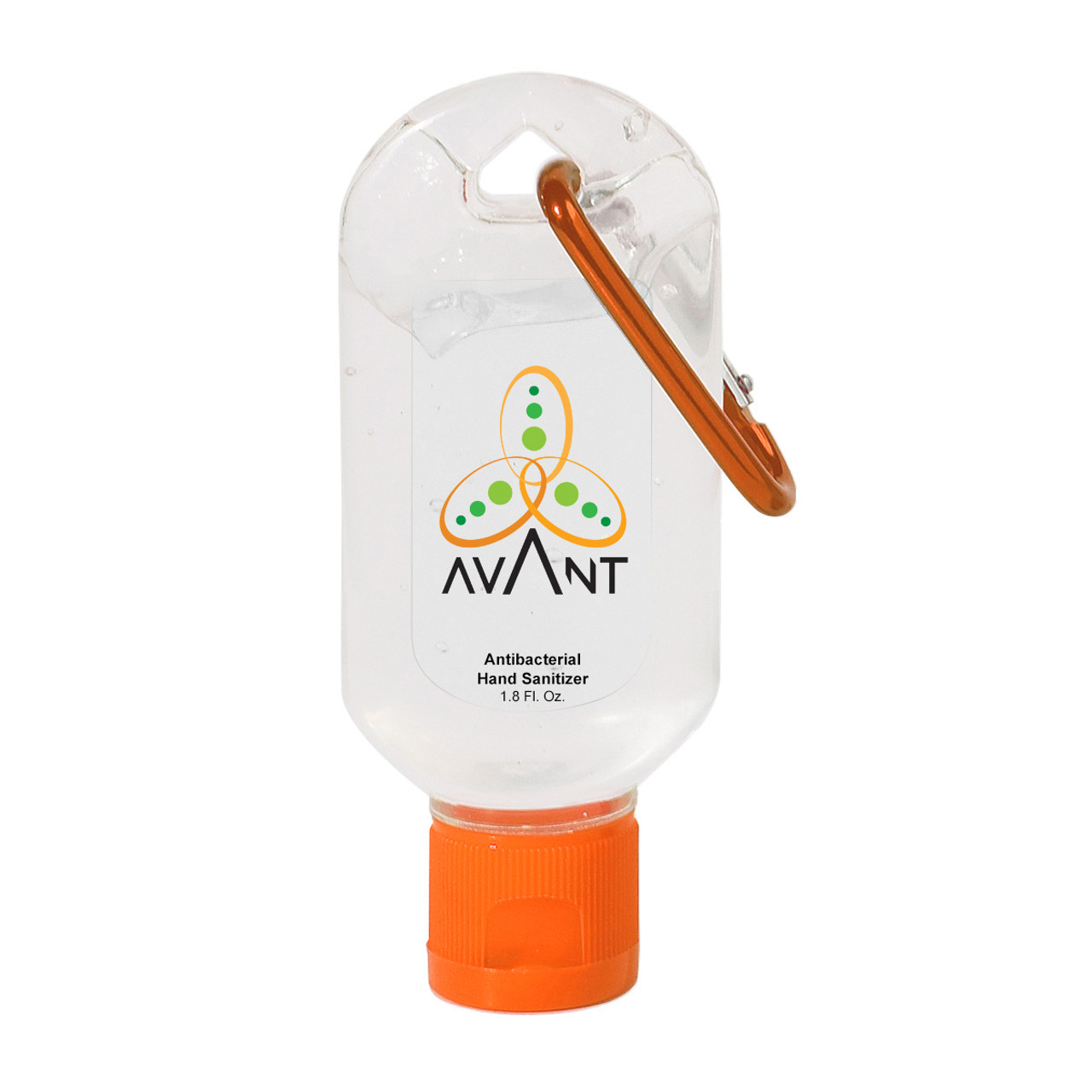 Custom 1.8 OZ. HAND SANITIZER WITH CARABINER 9055