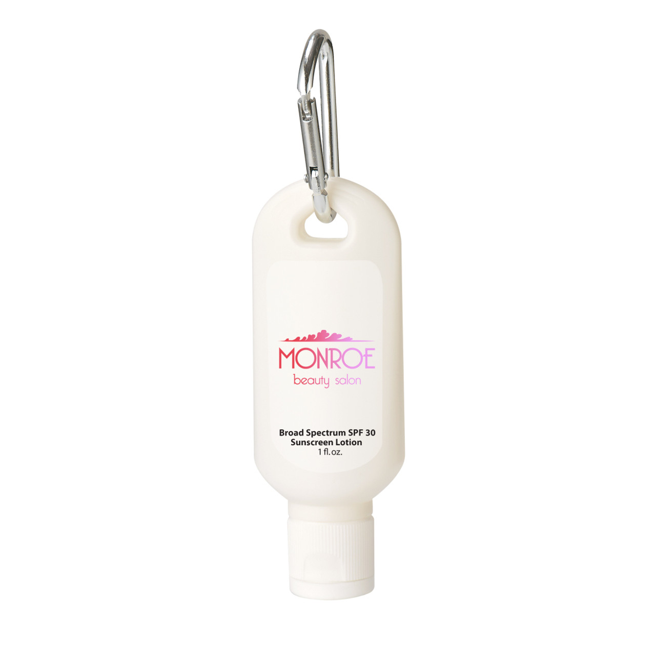 Custom 1 Oz. SPF 30 Sunscreen With Carabiner 9089