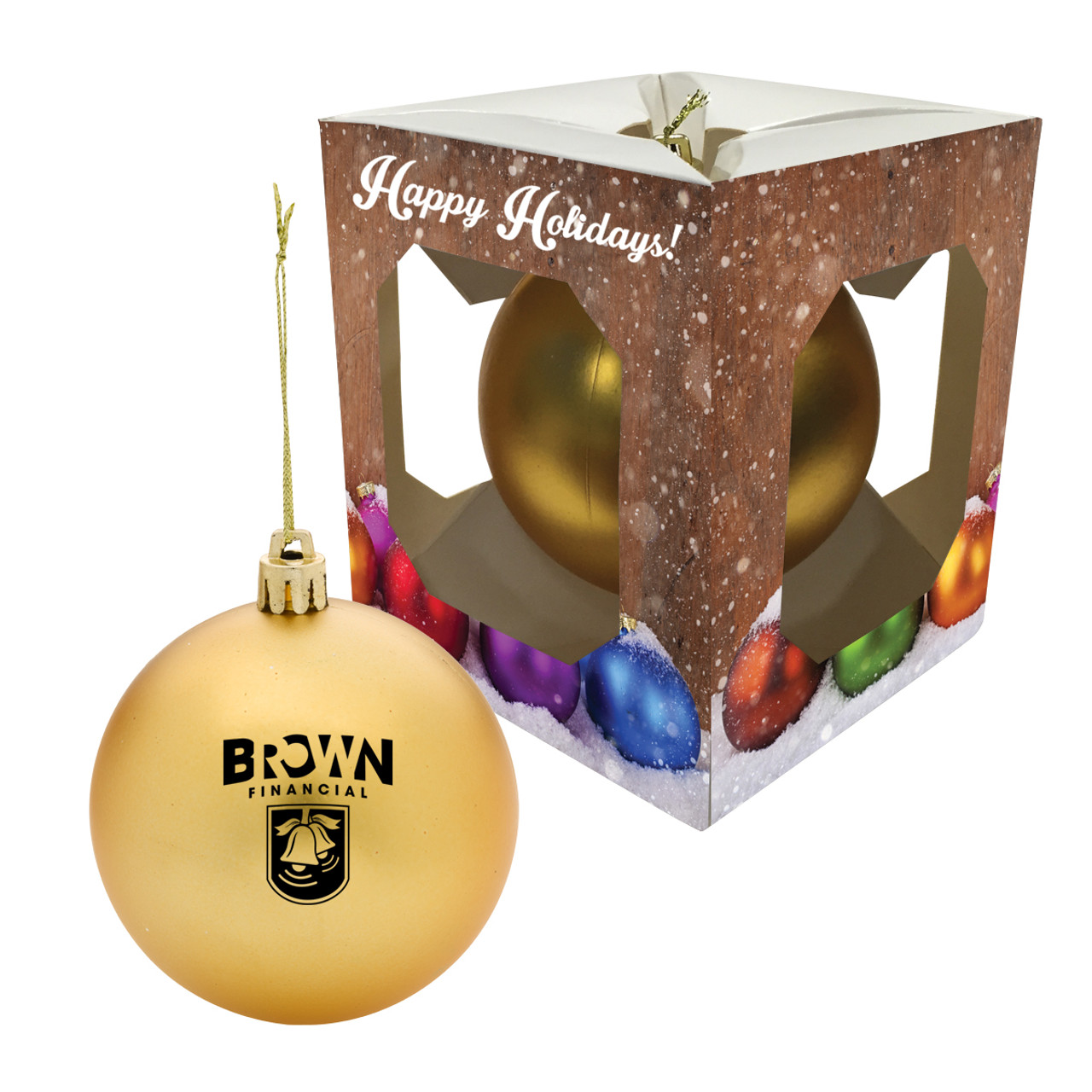 Custom Round Ornament With Custom Window Box 1225P