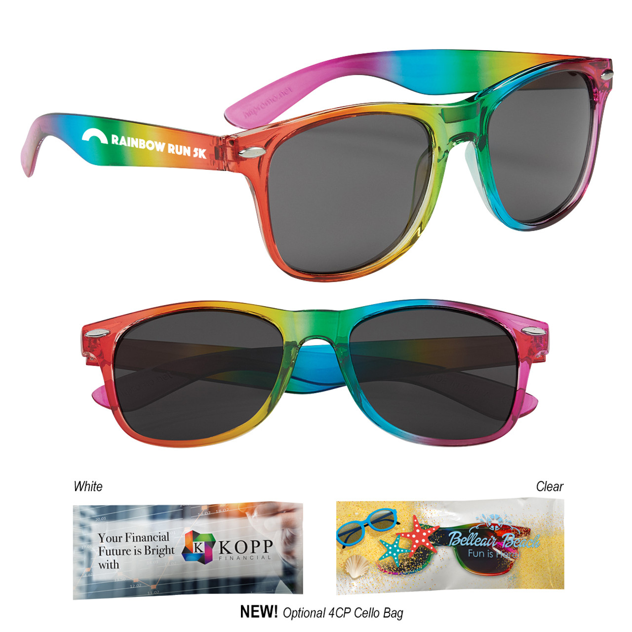 Custom Rainbow Malibu Sunglasses 6219