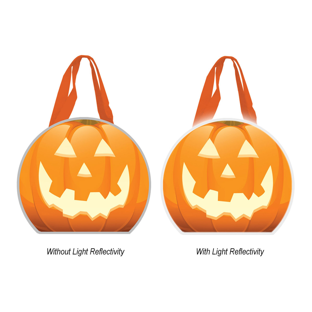 Custom Reflective Halloween Pumpkin Tote Bag 3690