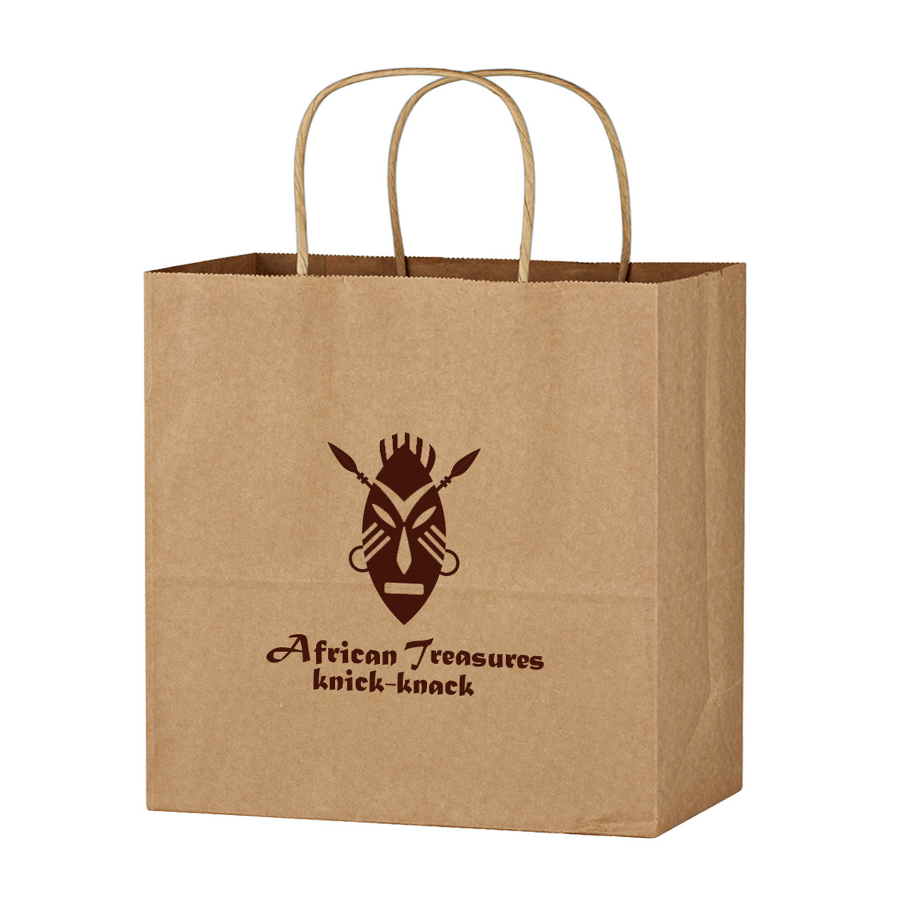 Custom Kraft Paper Brown Wine Bag - 13" x 13" 3907