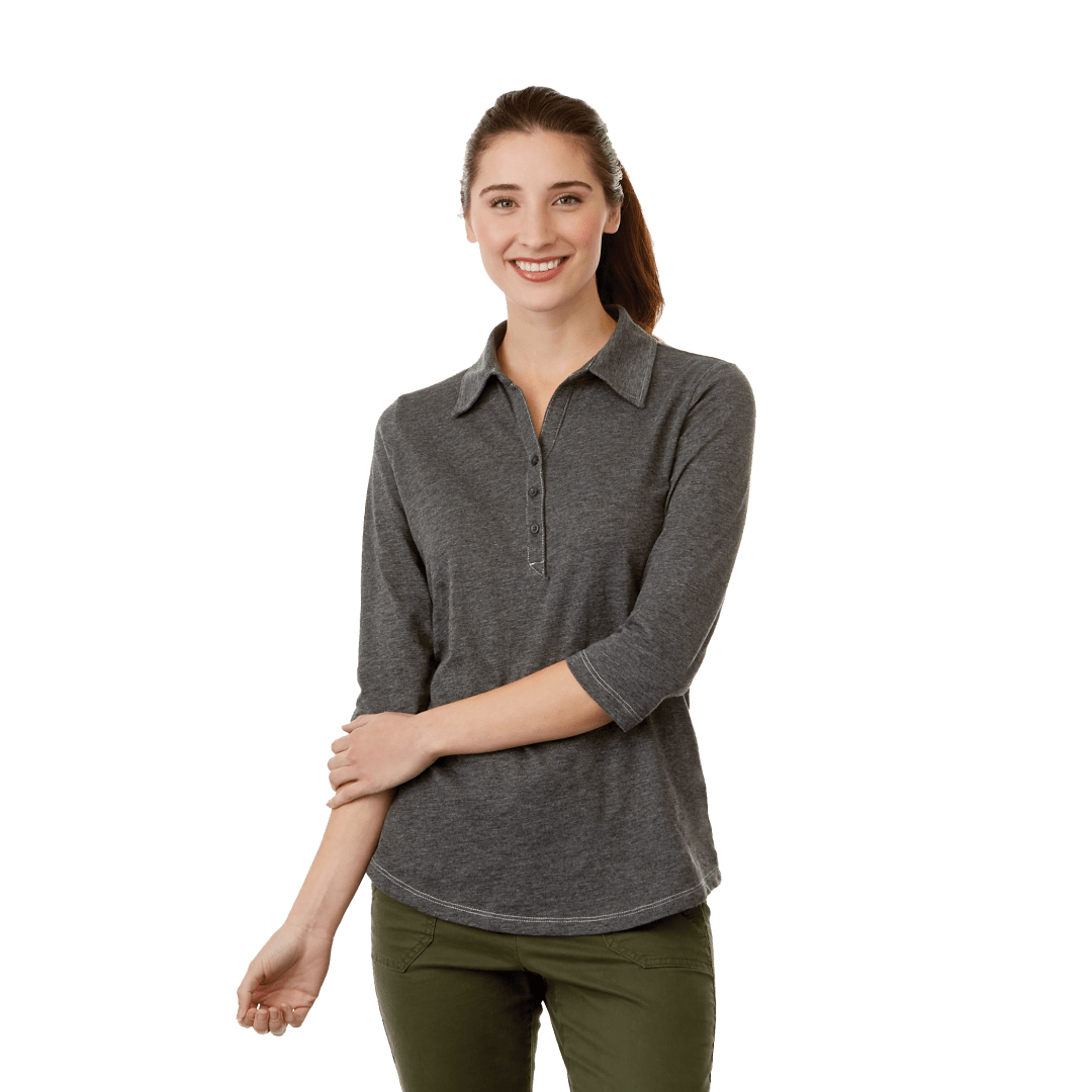 Embroidered Womens TIPTON Three Qtr Slv Polo