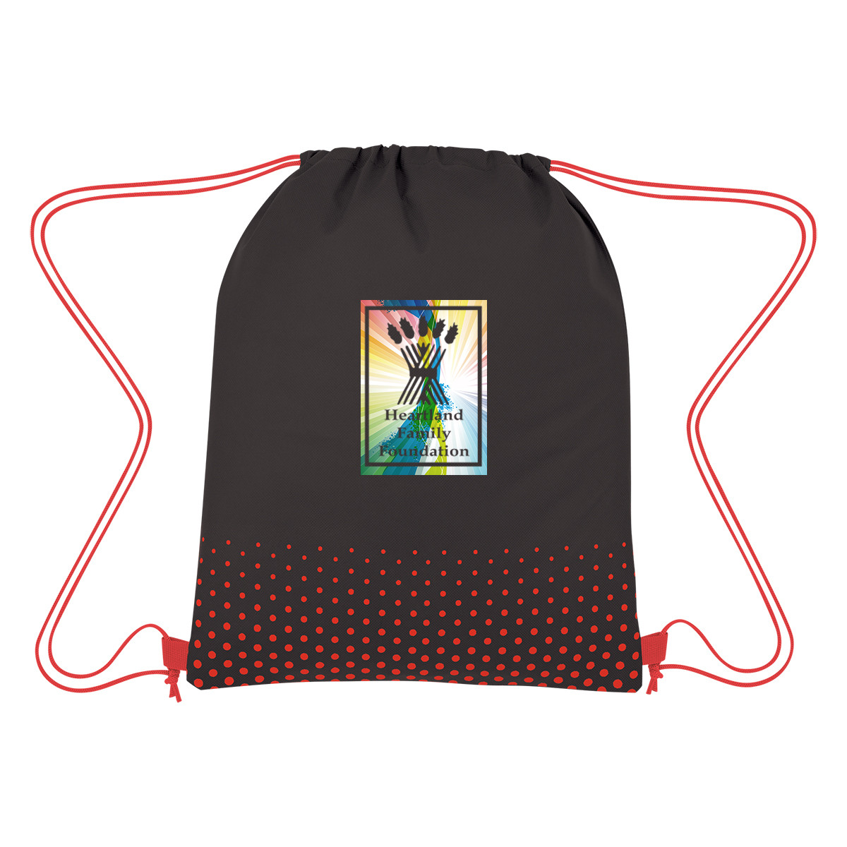 Custom Connect The Dots Non-Woven Drawstring Bag 3376