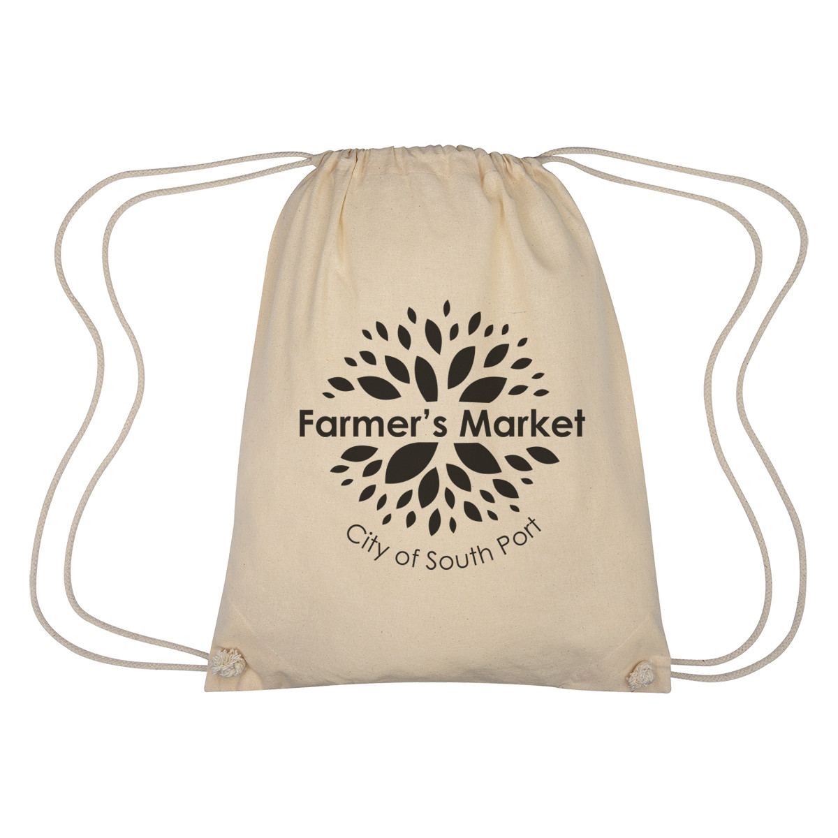 Custom Cooper Cotton Drawstring Bag 3840