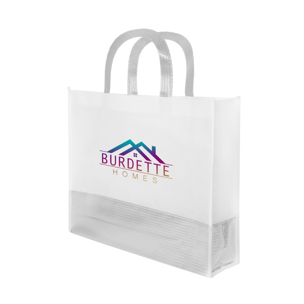 Custom Flair Metallic Accent Non-Woven Tote Bag 3753