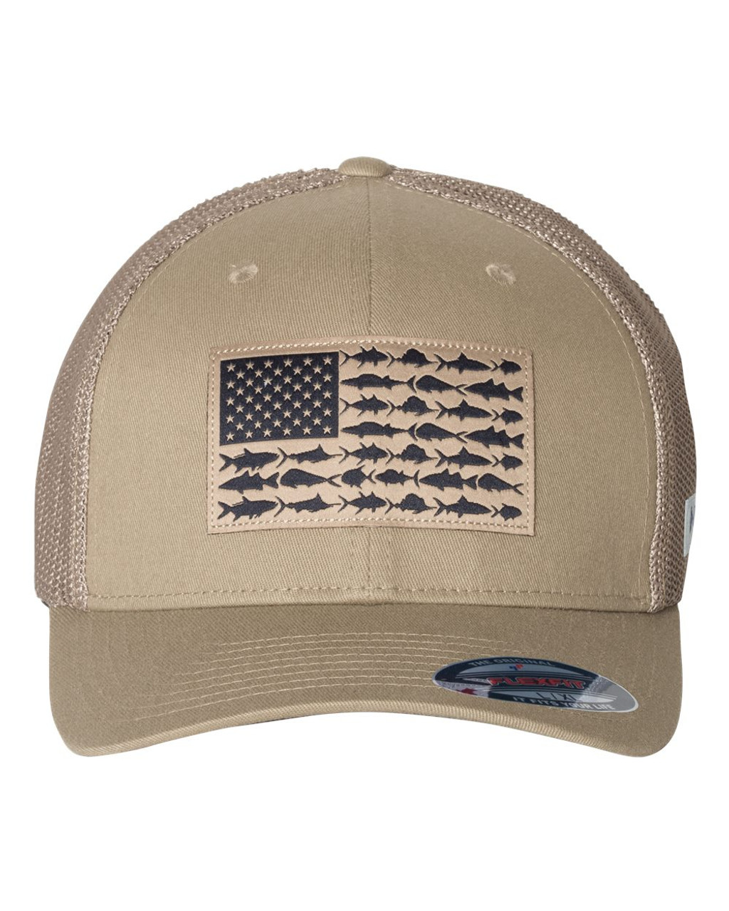 Custom Embroidered PFG Fish Flag Mesh™ Flexfit® Cap - 183681