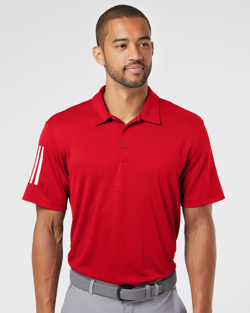 Embroidered Floating 3-Stripes Polo - A480