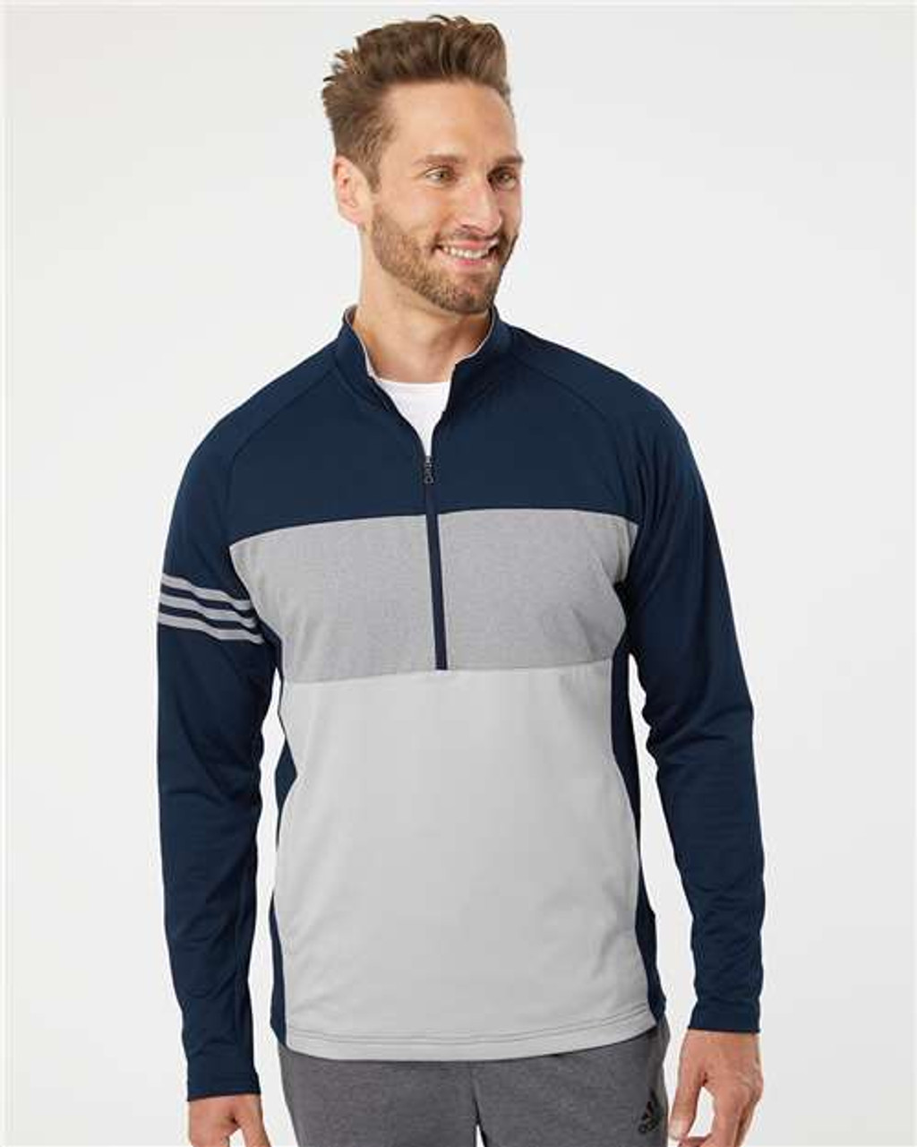 Collegiate Navy/ Grey Three Heather/ Grey Two