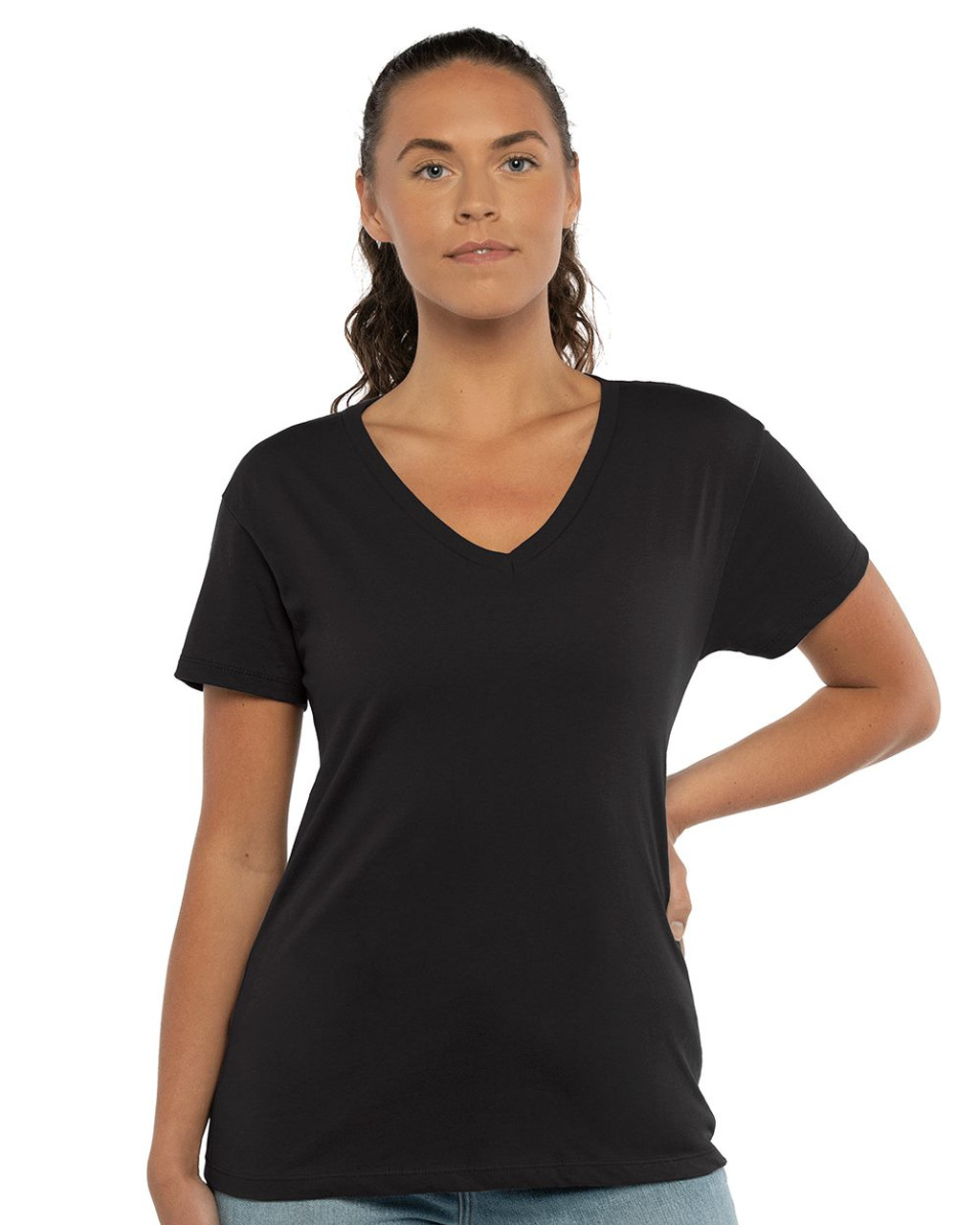 Custom Women’s Cotton V-Neck T-Shirt - 3940