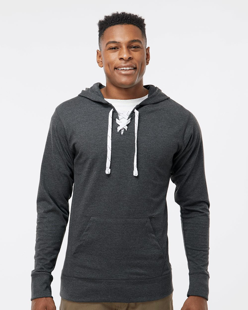 Custom Jersey Sport Lace Hooded Pullover - 8231