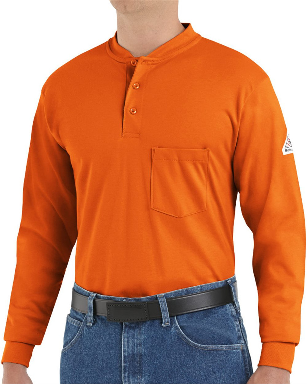 Custom Long Sleeve Tagless Henley Shirt - SEL2