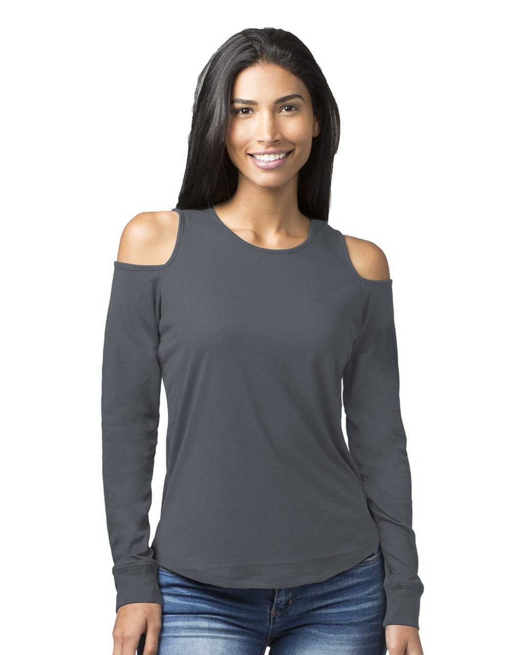 Custom Women's Cold Shoulder Long Sleeve T-Shirt - T31