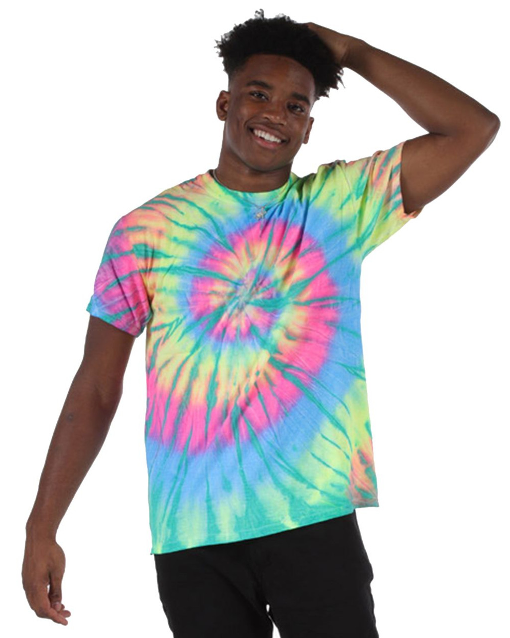 Custom Neon Rush Tie-Dyed T-Shirt - 200NR