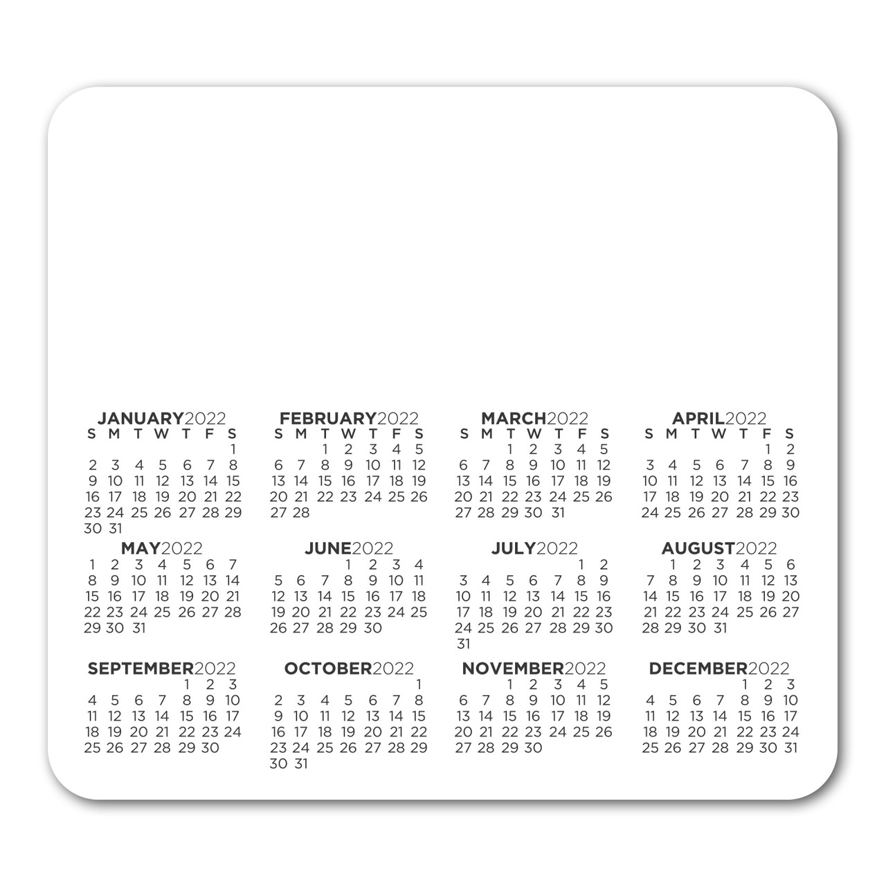 Custom Calendar Round Corner Magnet MC02