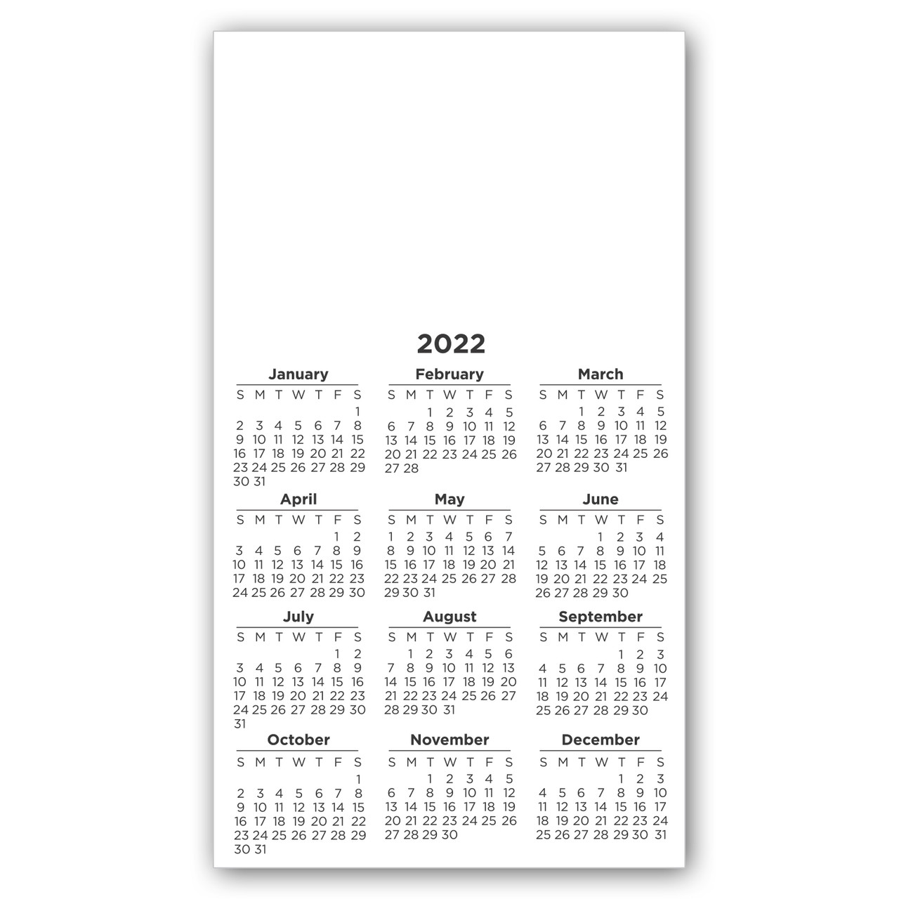 Custom Calendar Large Magnet 3-29/32 x 6-15/16 MC05