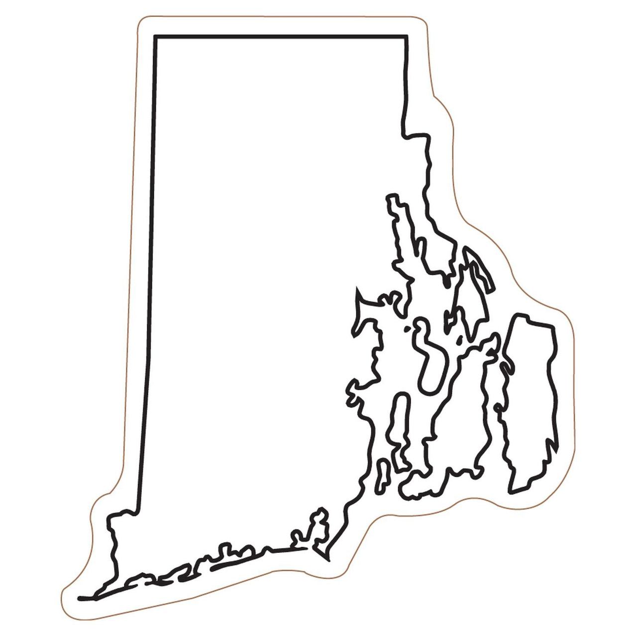 Custom Rhode Island State Magnet MSRI