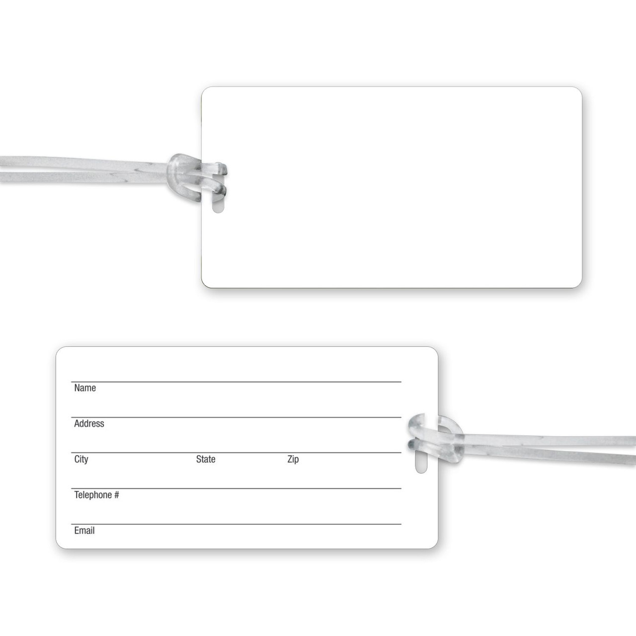 Custom Ultra-Thin Luggage Tag with Clear Strap PSK15