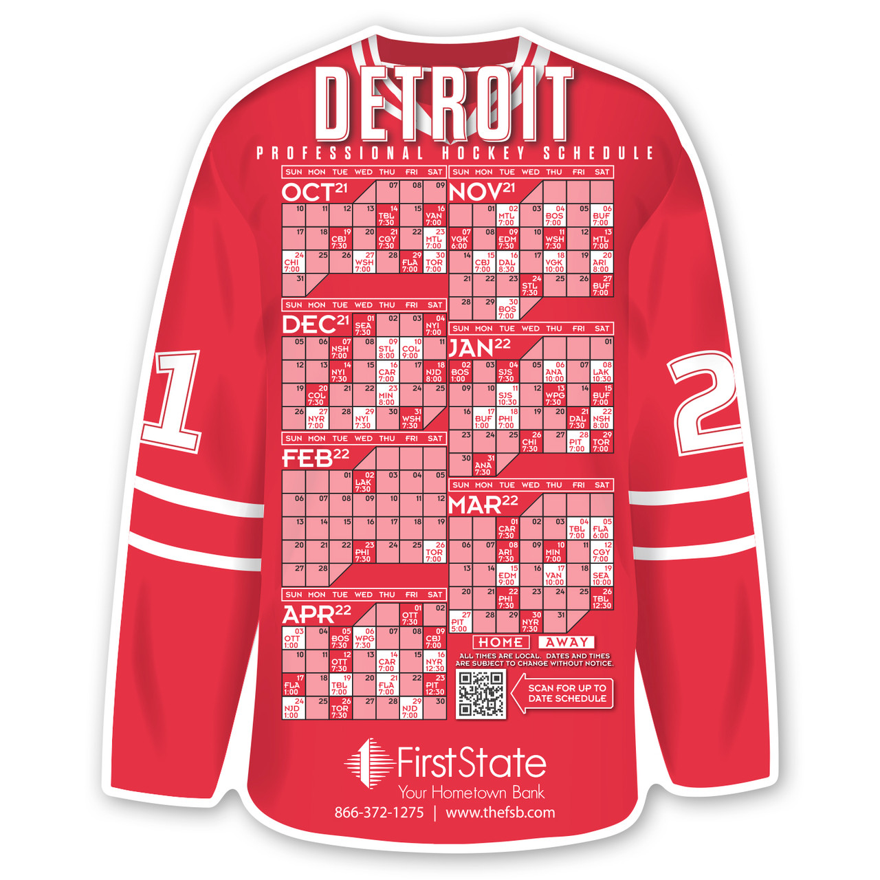 Custom Hockey Jersey Schedule SCH33