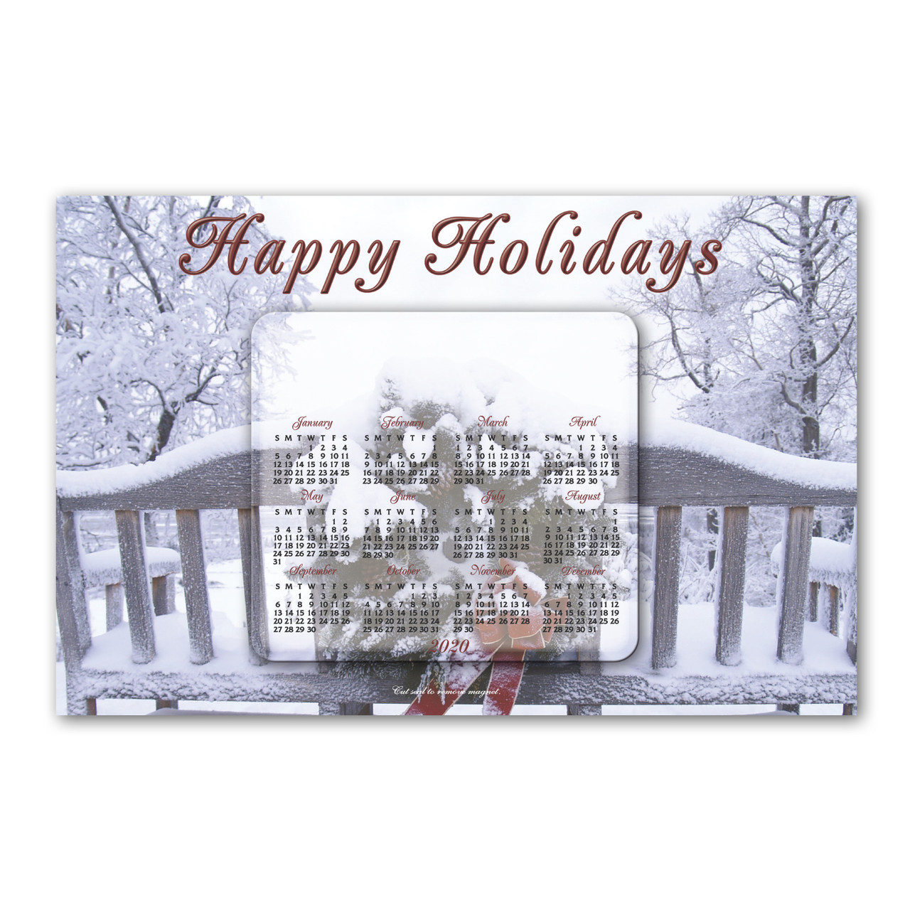 Custom SuperSeal Laminated Card With Calendar Magnet SSHH01