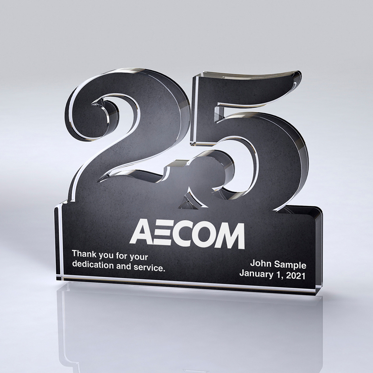 Custom Freestanding 25 Year Anniversary Award 10058