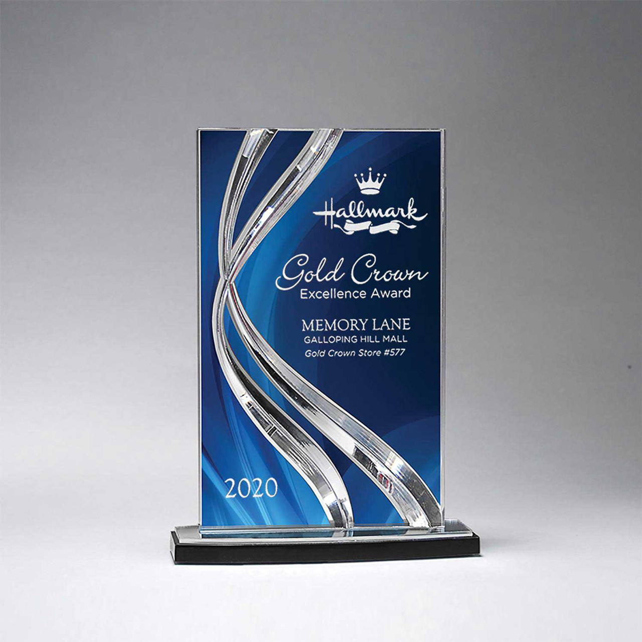 Custom Medium Sweeping Ribbon Award 10063