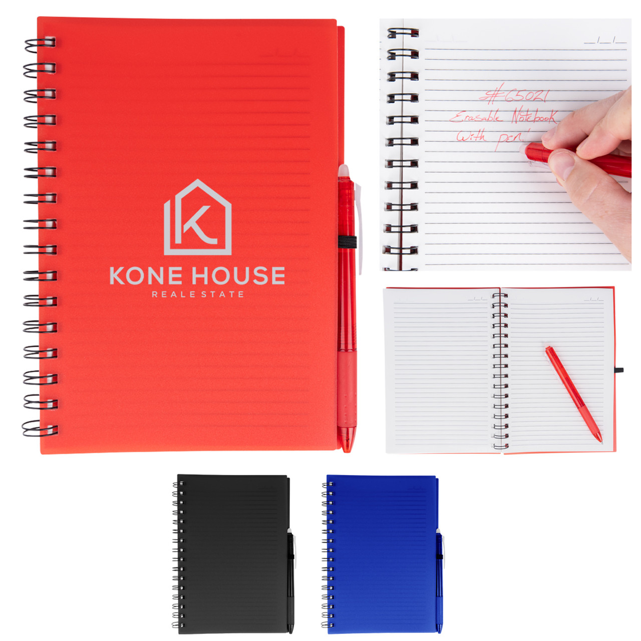 Custom Take-Two Spiral Notebook With Erasable Pen 65021