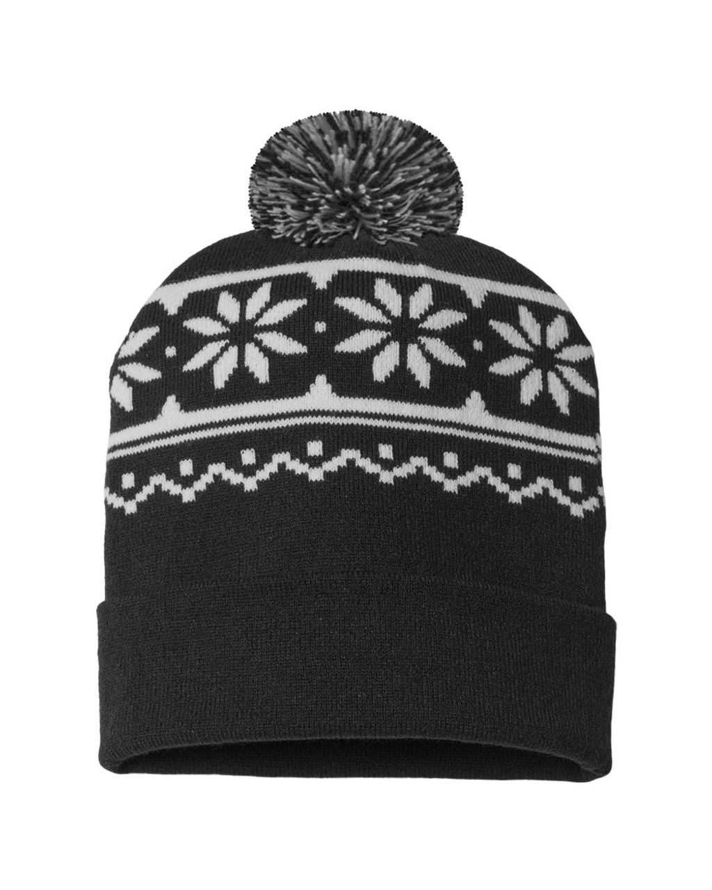 Custom Embroidered USA-Made Snowflake Beanie - RKF12