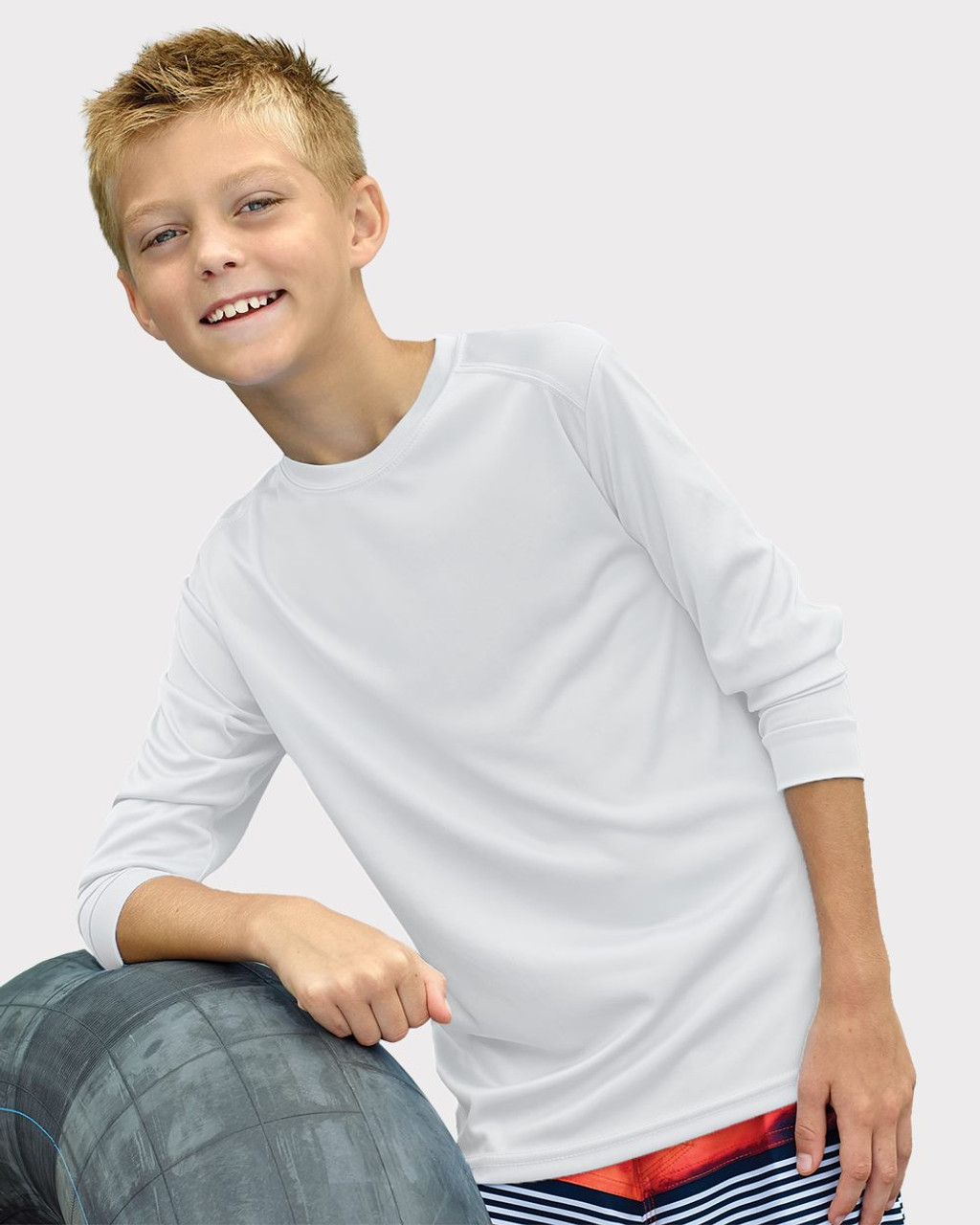 Custom Youth Long Islander Performance Long Sleeve T-Shirt - 218Y