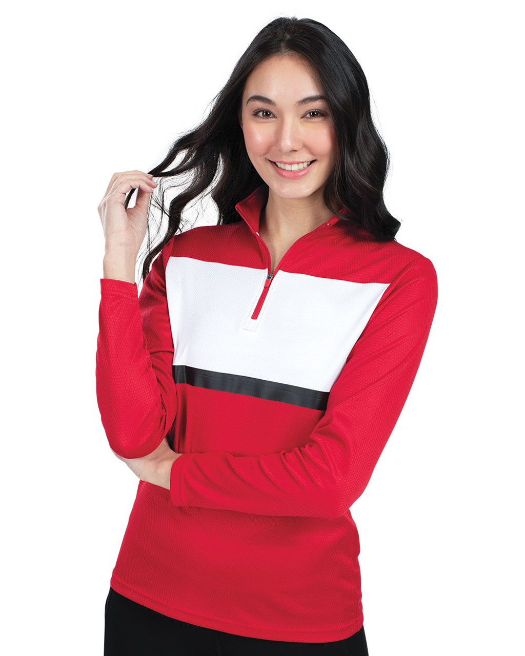 Custom Women's Prism Bold Quarter-Zip Pullover - 222791