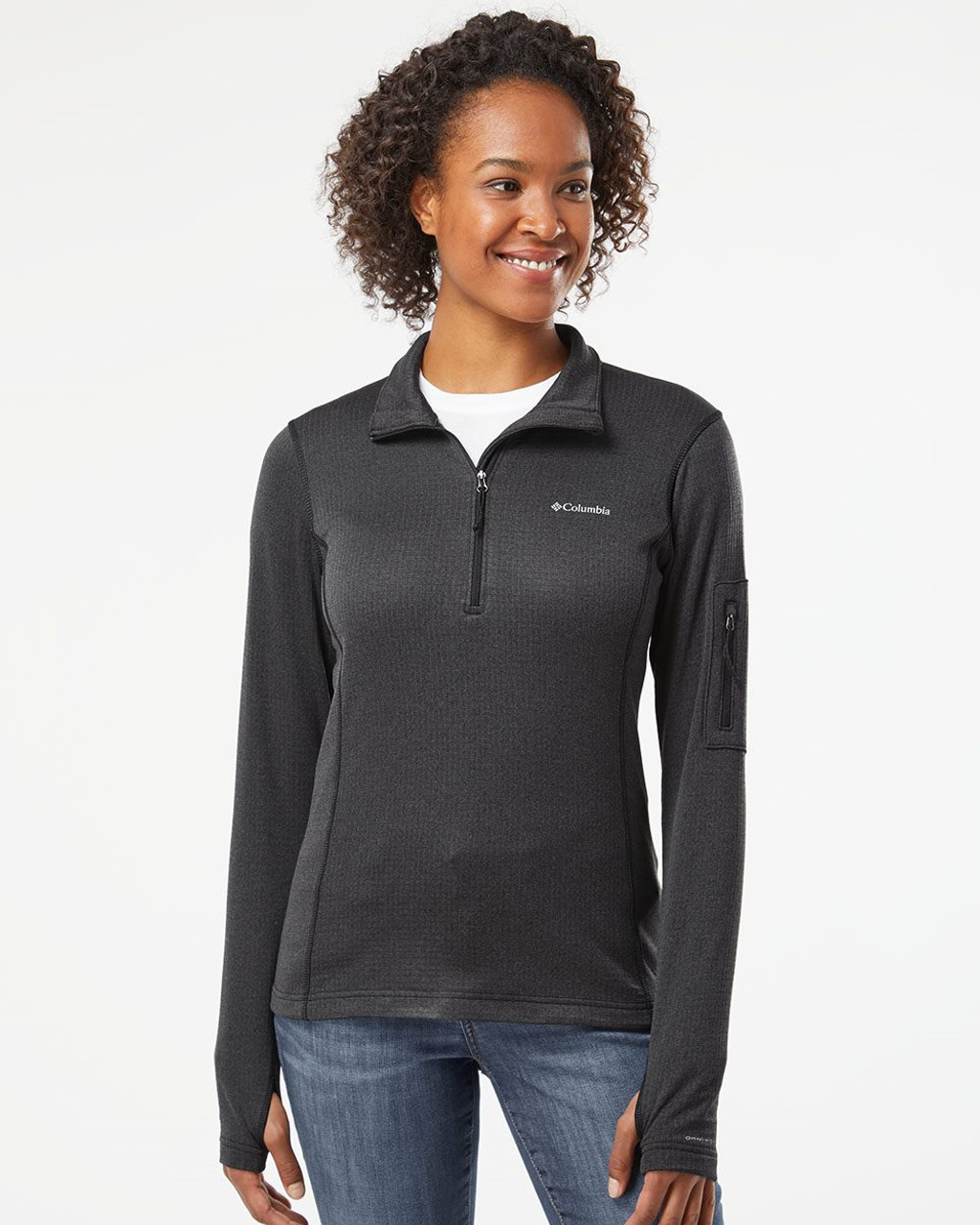 Embroidered Women's Park View™ Grid Fleece Half-Zip - 195970