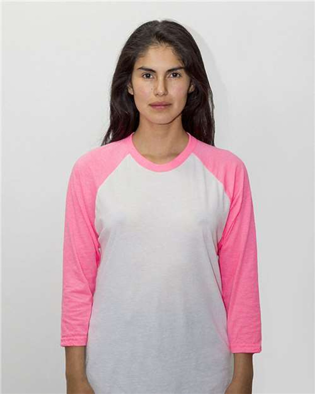 White/ Neon Heather Pink