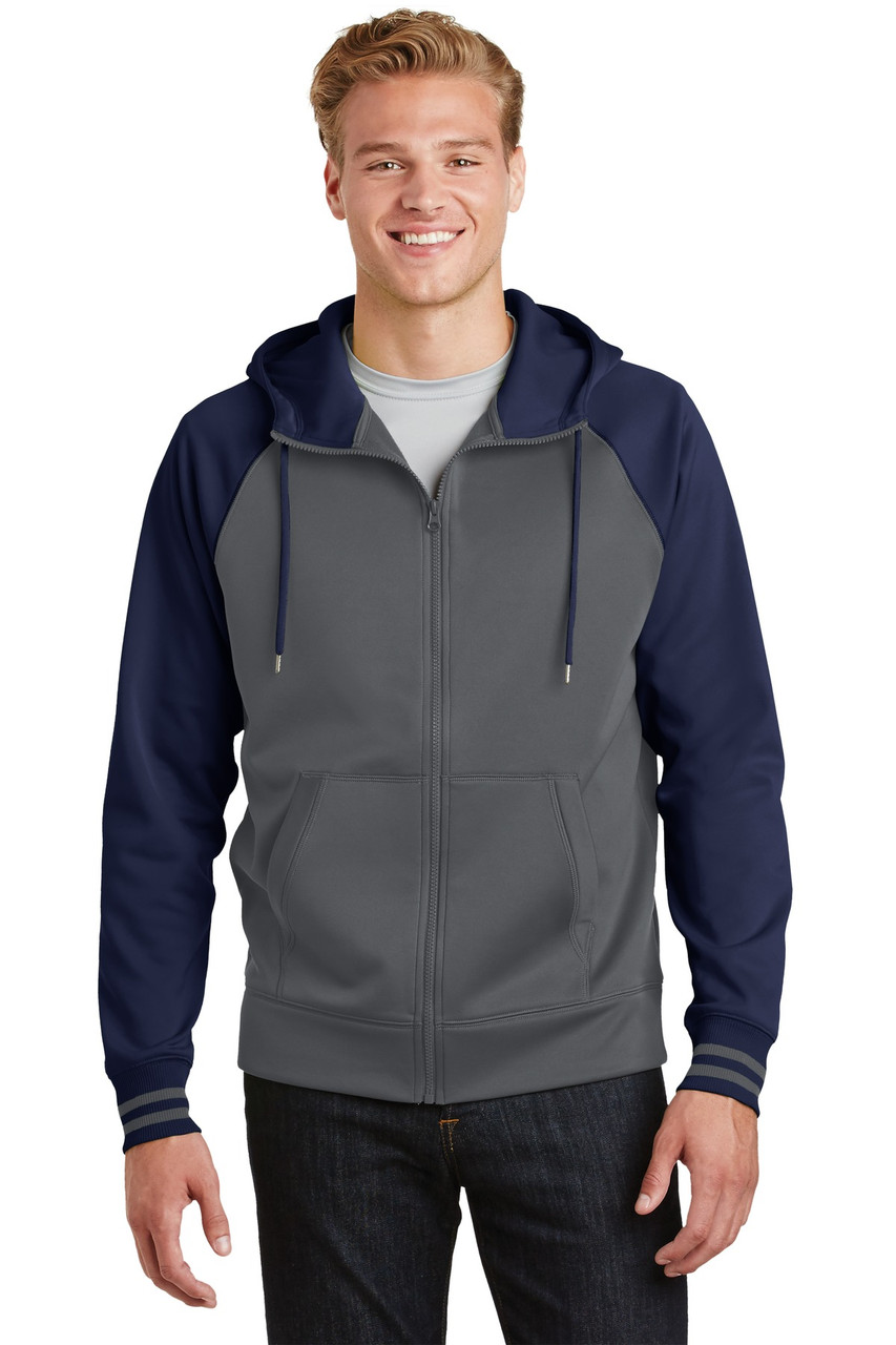 Custom Sport-Tek Sport-Wick Varsity Fleece Full-Zip Hooded Jacket. ST236