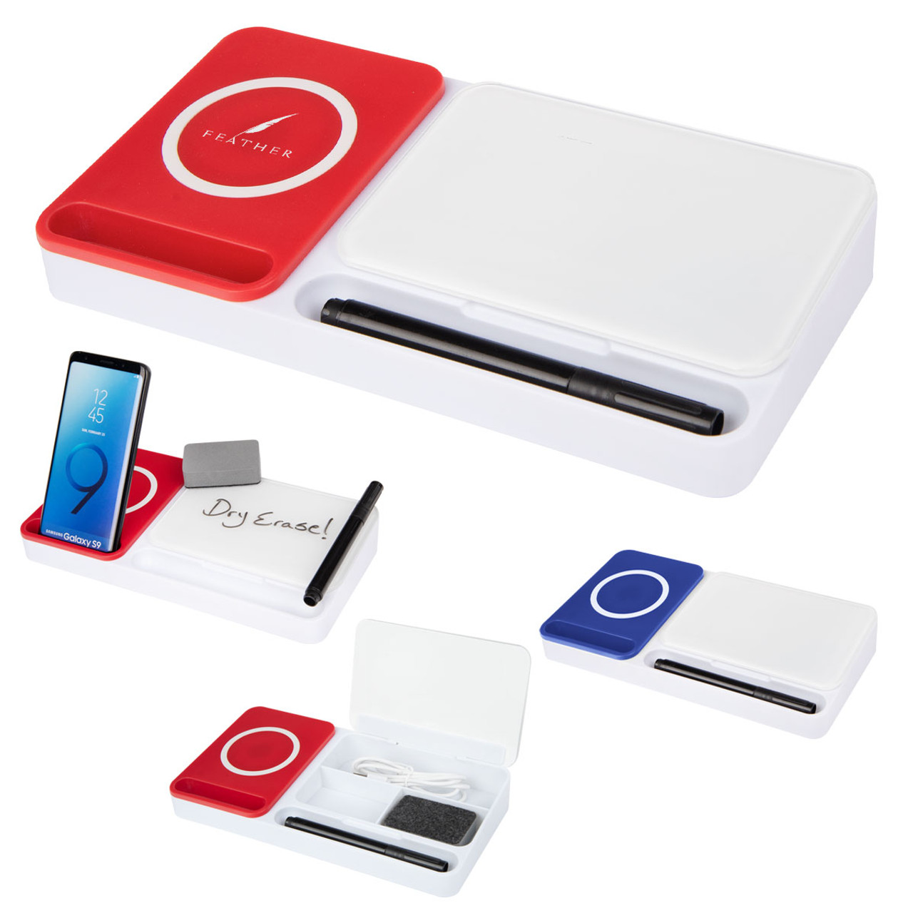 Custom Desk Organizer With Wireless Charger & Dry Erase Board 25882