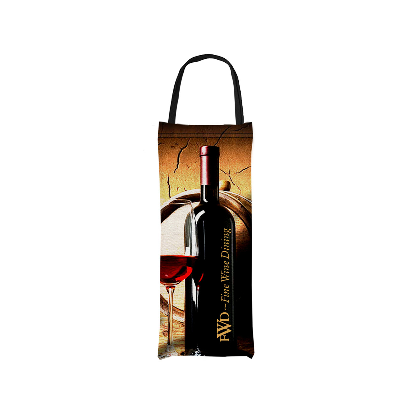 Custom 6" W X 16" H Polyester Wine Bag 3774