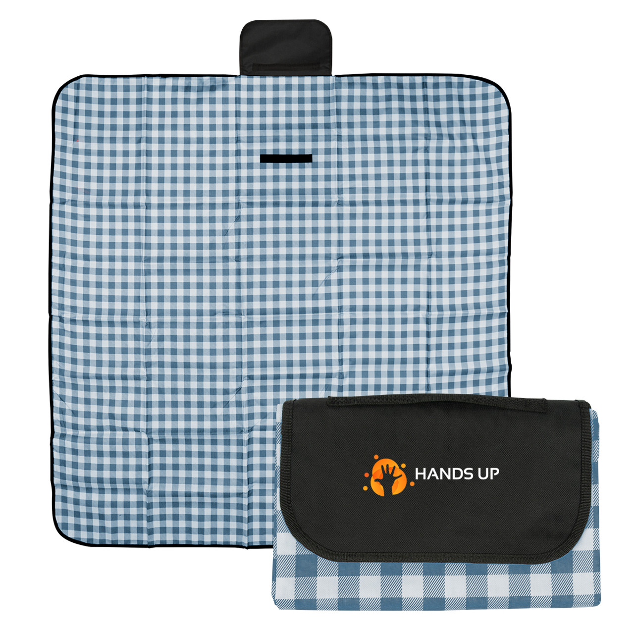 Custom Gingham Roll-Up Picnic Blanket 8034