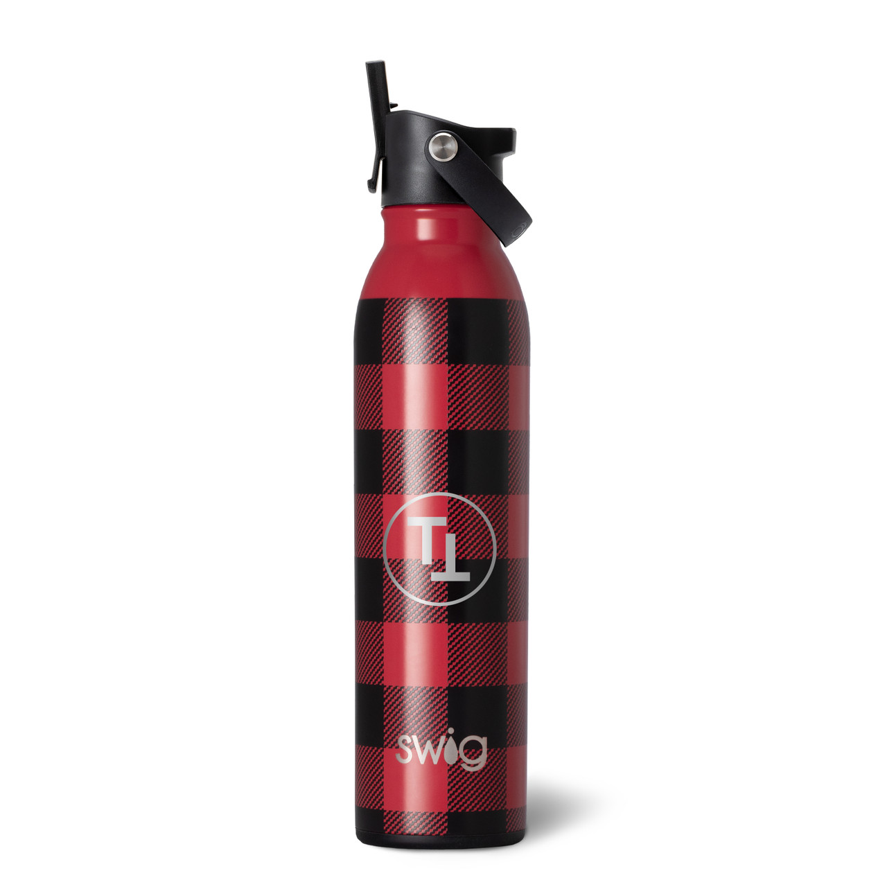 Custom 20 Oz. Swig Life Buffalo Plaid Stainless Steel Bottle 55422