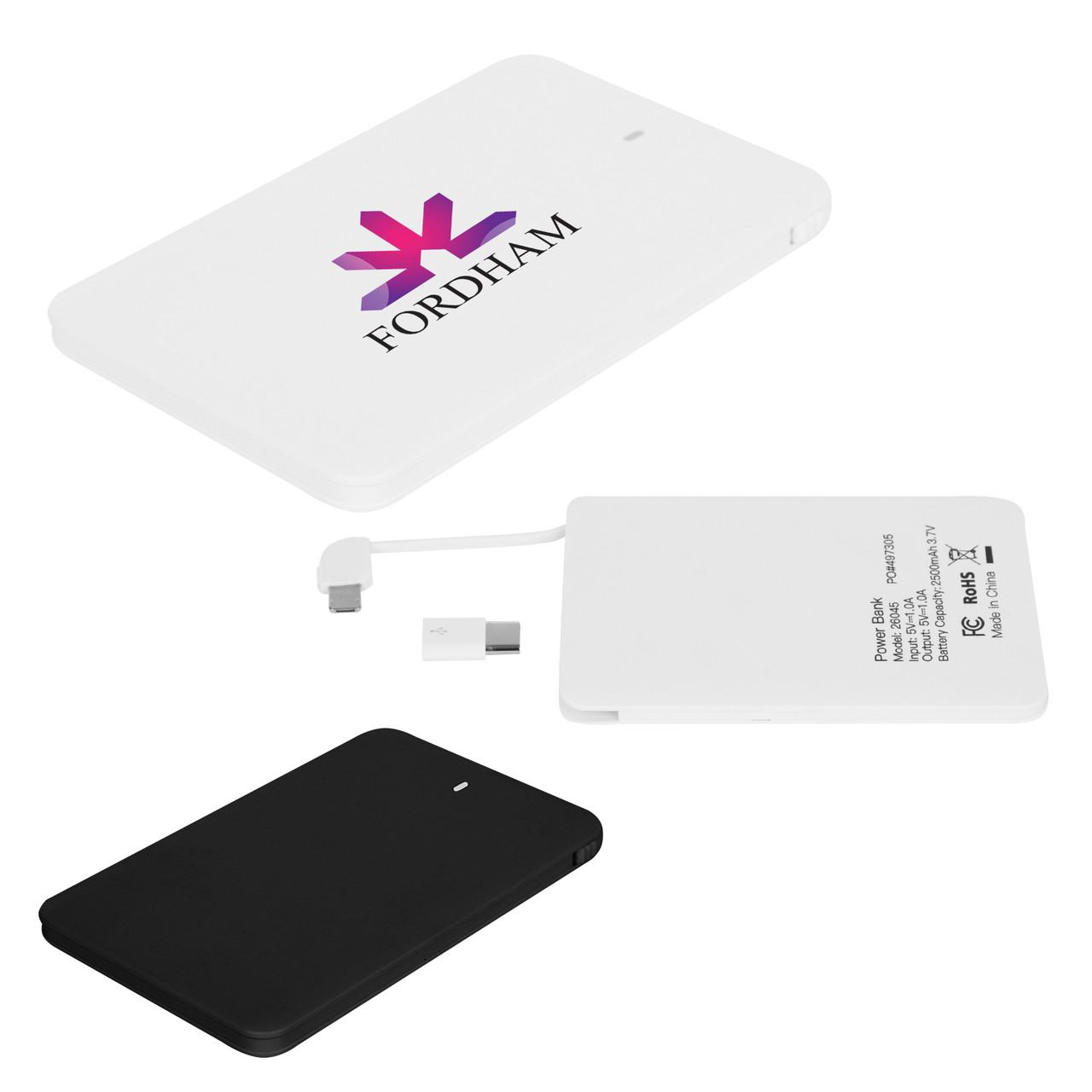 Custom Slim 2500 MAH 3-In-1 Power Bank 26045