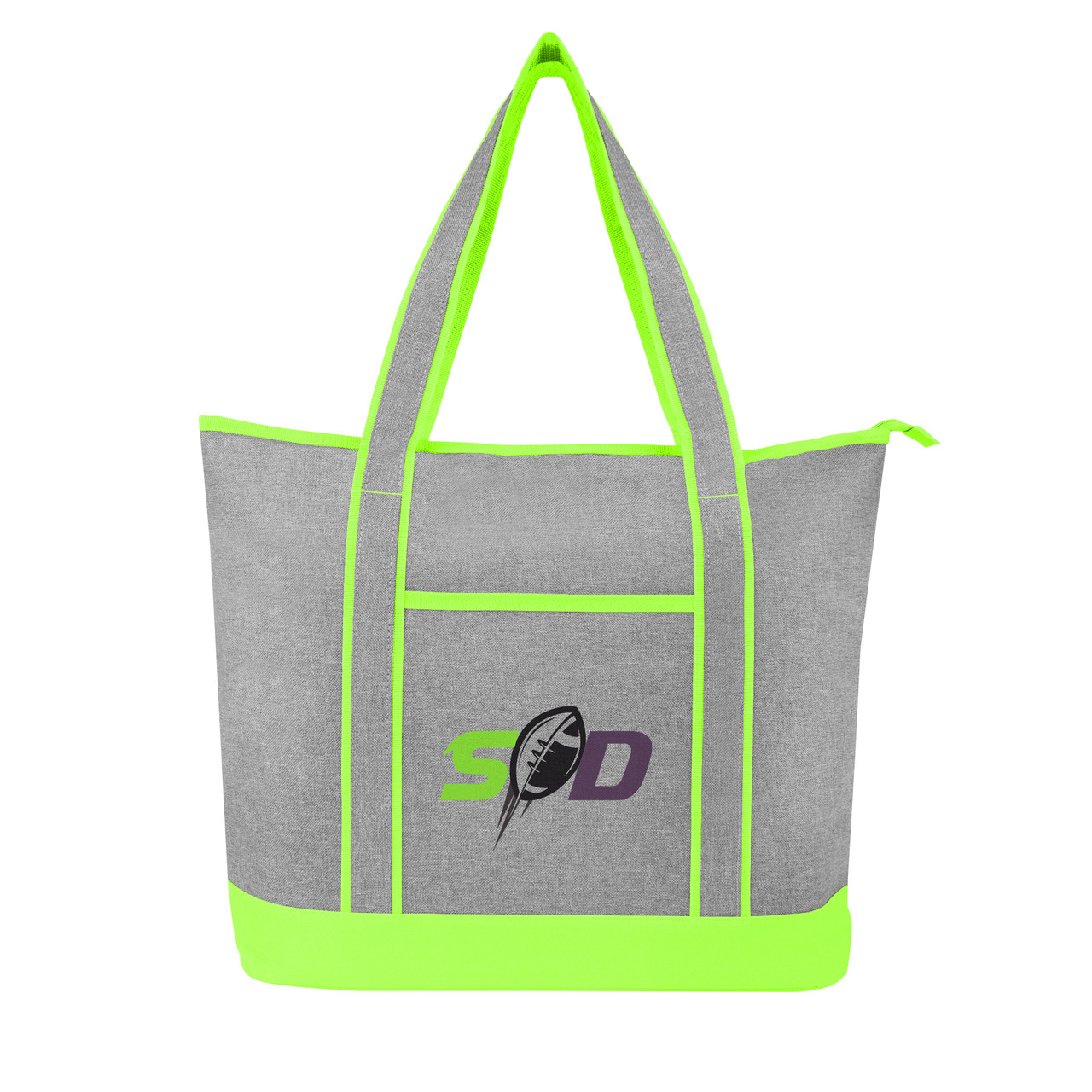 Custom Harborside Heathered Cooler Tote Bag 35051