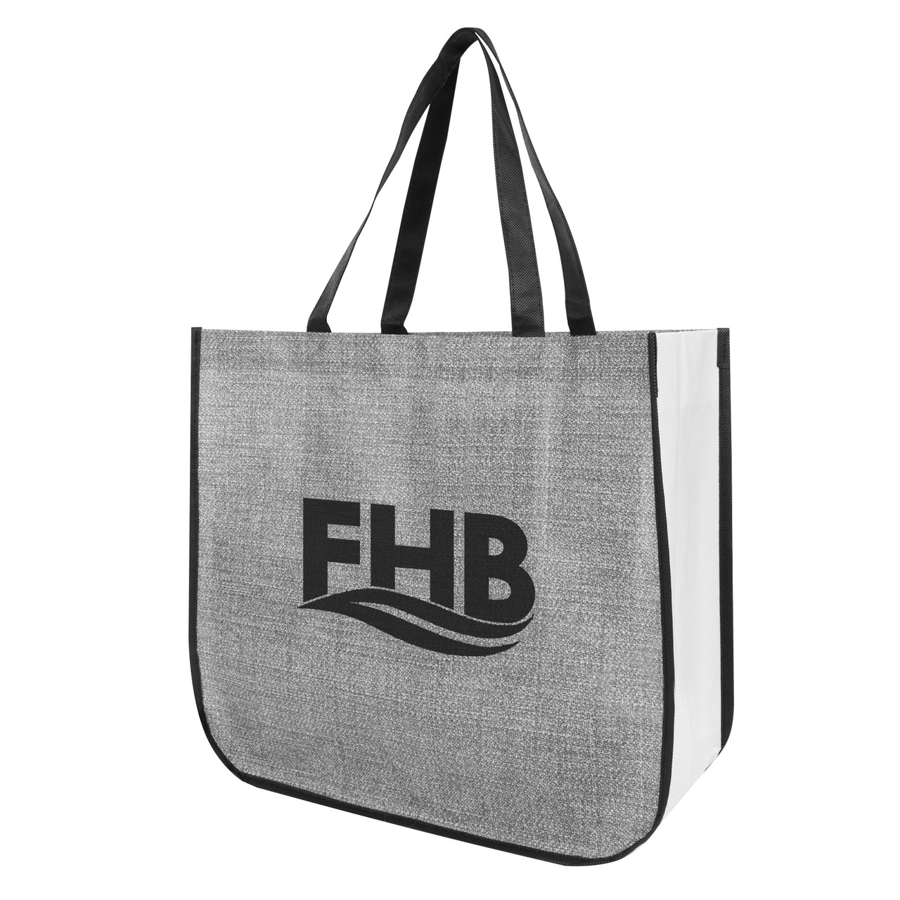 Custom Hadley Heathered Non-Woven Tote Bag 30058