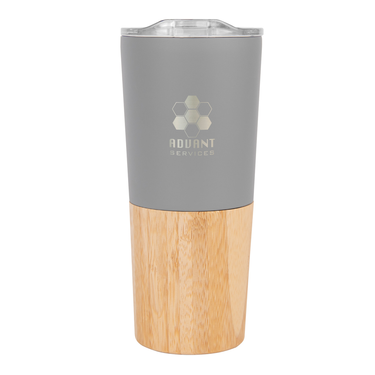 Custom 16 Oz. Marlow Stainless Steel Tumbler With Bamboo Base 50024