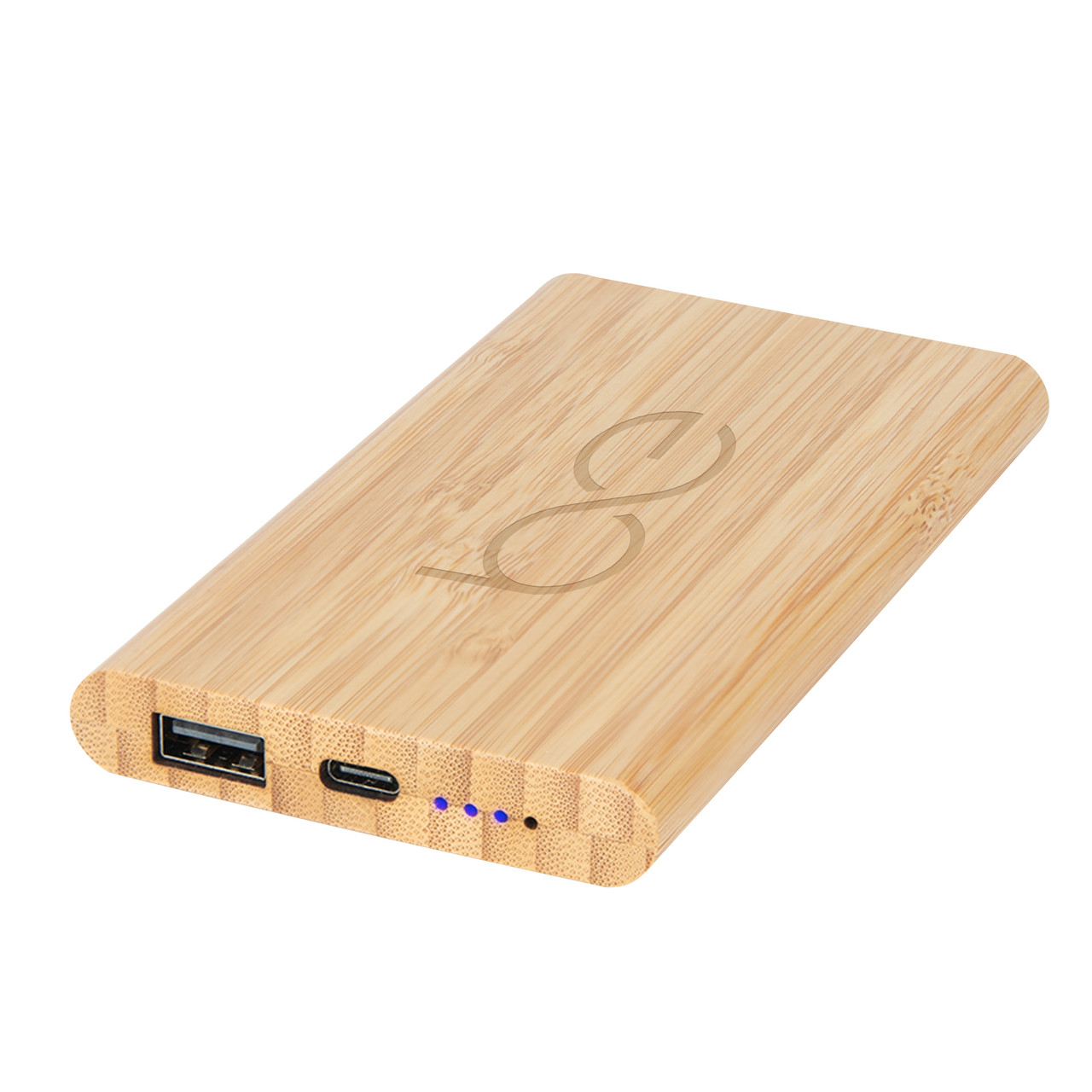 Custom 5,000 mAh Bamboo Type-C Power Bank 25034