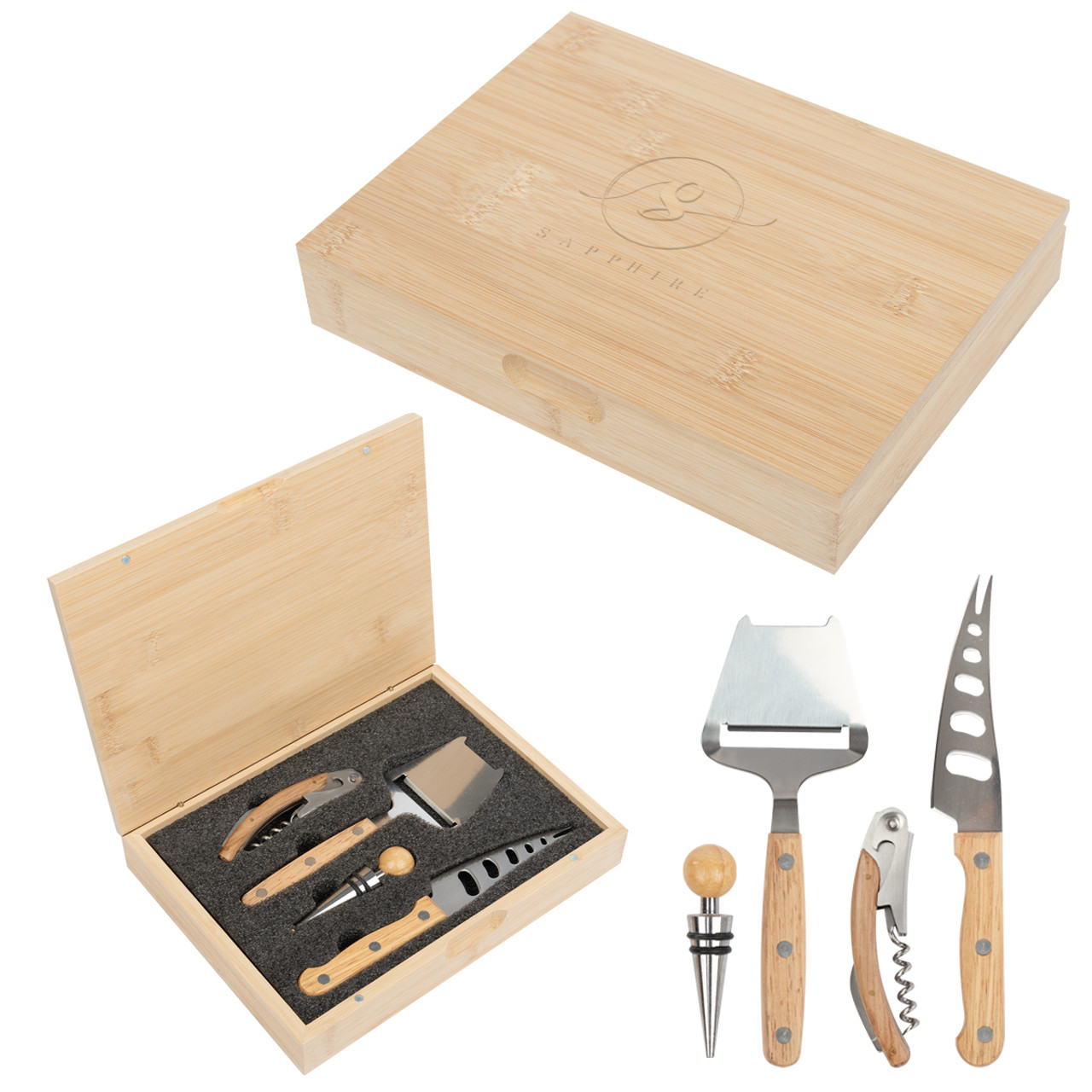 Custom Perfect Pairing Wine & Cheese Knife Set 75037
