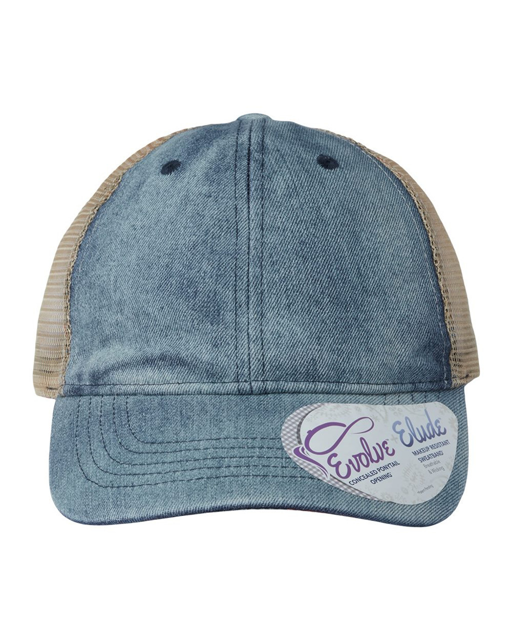 Custom Embroidered Women's Denim Mesh Back Cap - DAISY