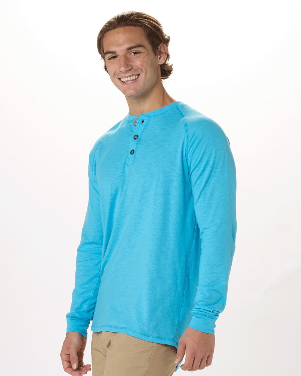 Custom Henley Long Sleeve T-Shirt - BM3101