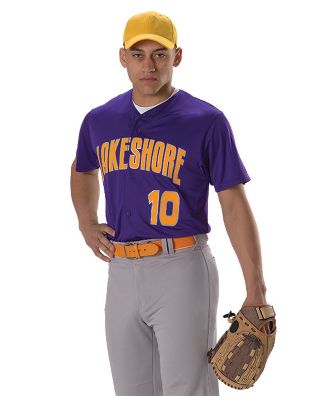 Custom Youth Full Button Lightweight Baseball Jersey - 52MBFJY