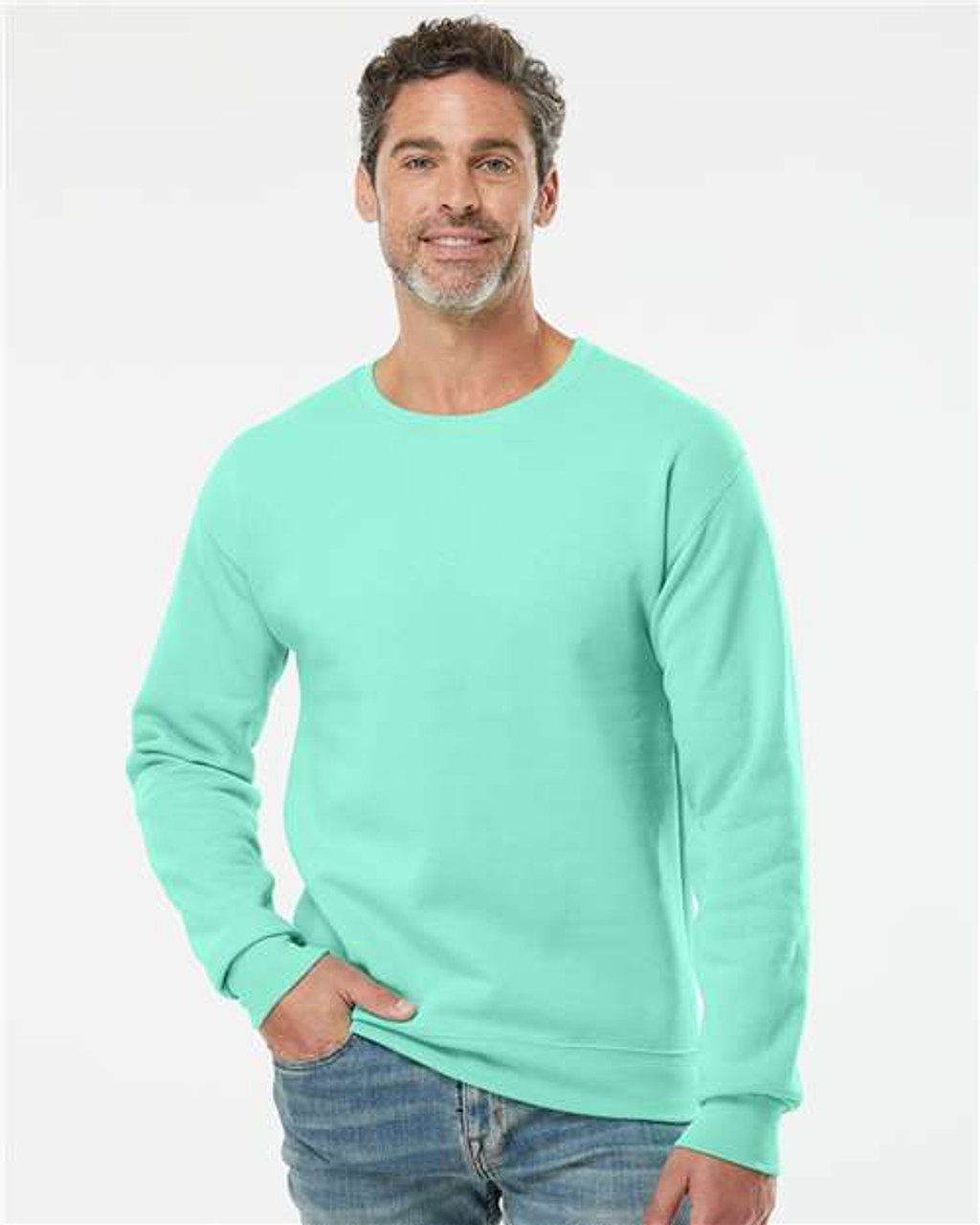 Jerzees NuBlend Fleece Crewneck Sweatshirt (Cool Mint-2XL)